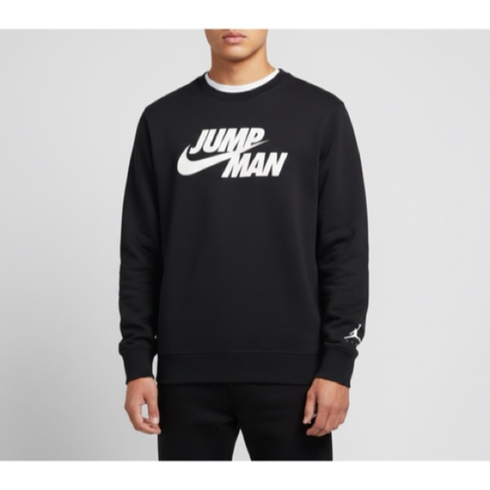Jordan Boys Crewneck Sweatshirt Youth L 12–13 Yrs Black Jumpman Logo